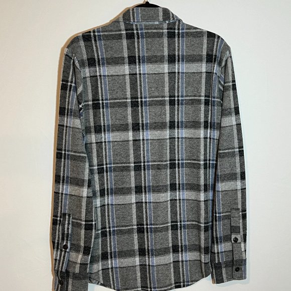Size Medium Lucky Brand Men's Plaid Brushed Knit Long Sleeve Shirt - Picture 5 of 5